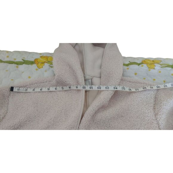 Joie Women's 2X Open-Front Sherpa Hooded Cardigan Jacket Pockets Cream Cozy Warm - Picture 9 of 12